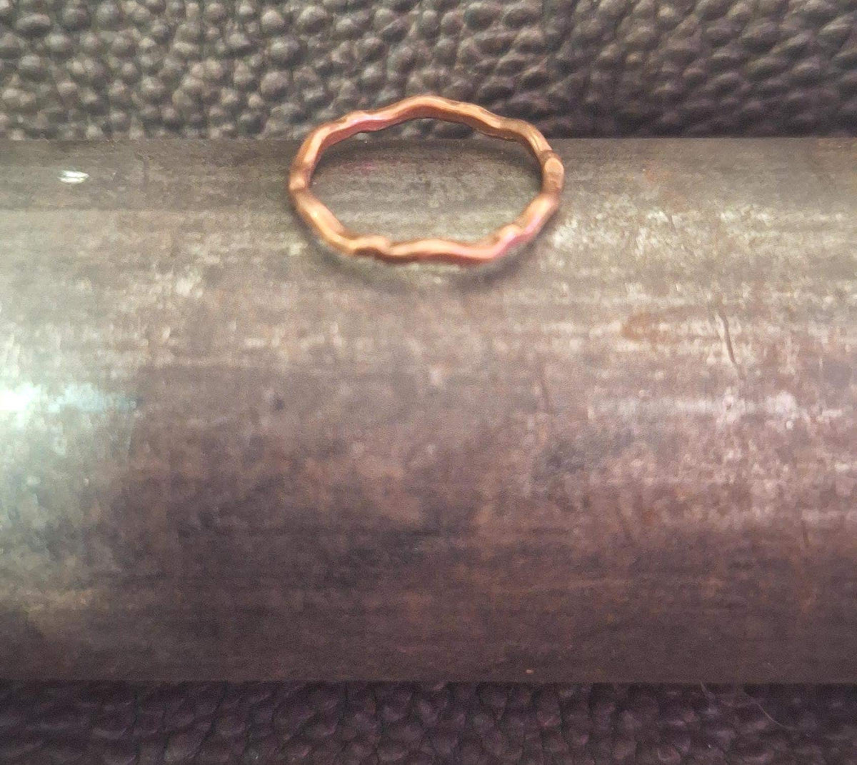 Hand Forged Copper Artisan Scalloped Ring!