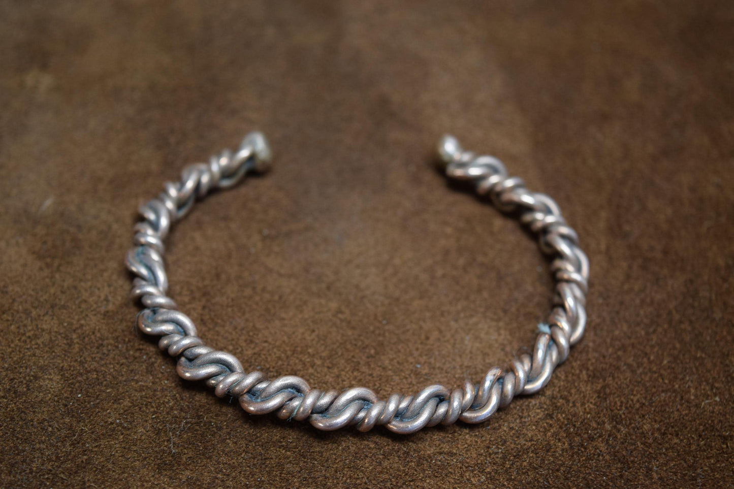 Handcrafted Wide Braided Copper Cuff Bracelet