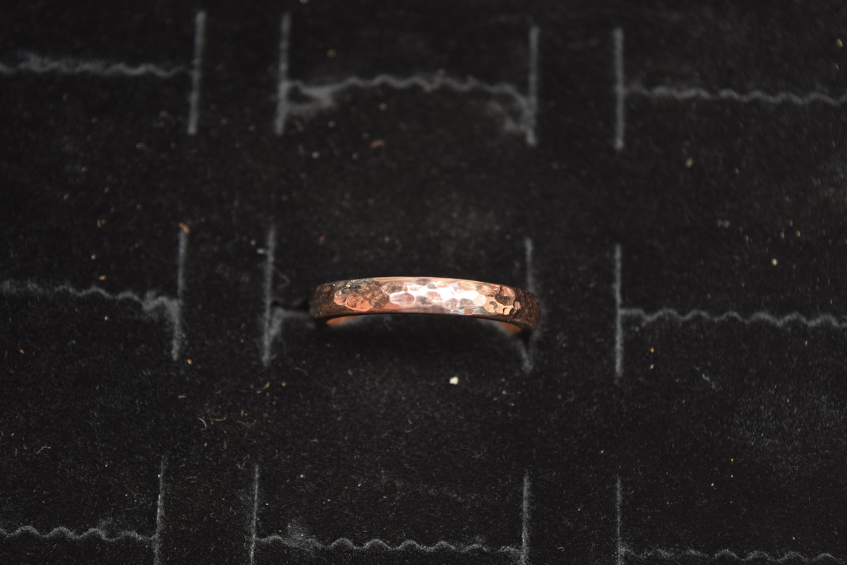 Handmade Hammered Copper Ring | Textured Band, Rustic Boho Jewelry, Stackable