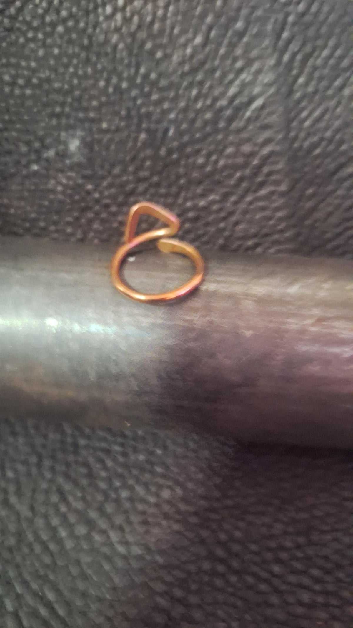 Hand Forged Copper Artisan Wanderer's Compass Ring, Adjustable