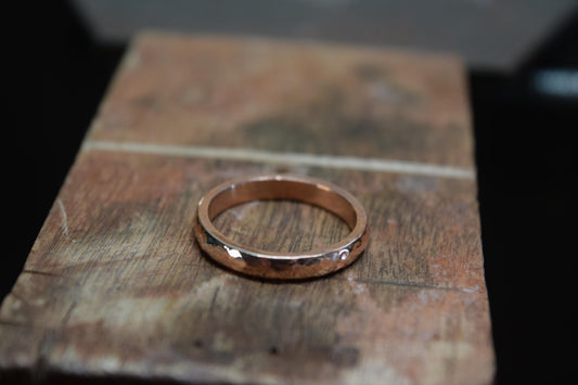 Handmade Hammered Copper Ring | Textured Band, Rustic Boho Jewelry, Stackable