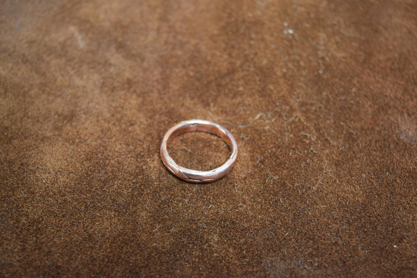 Hand Forged Braided Copper Ring