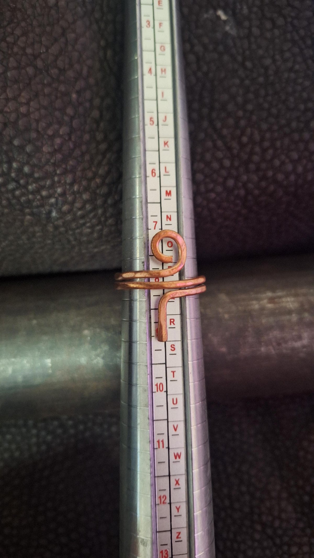 Hand Forged Copper Artisan Ankh Ring, Adjustable