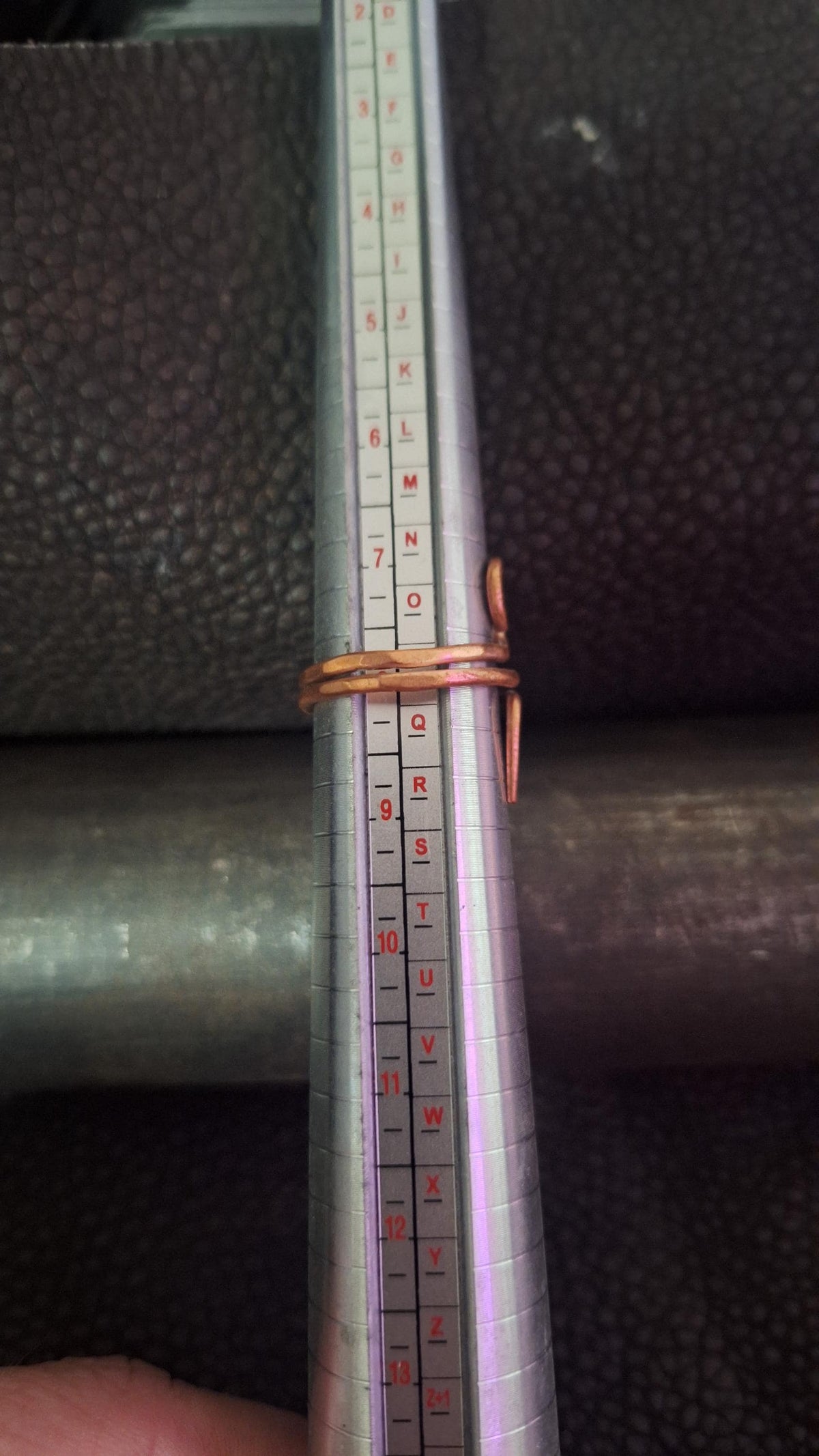 Hand Forged Copper Artisan Ankh Ring, Adjustable