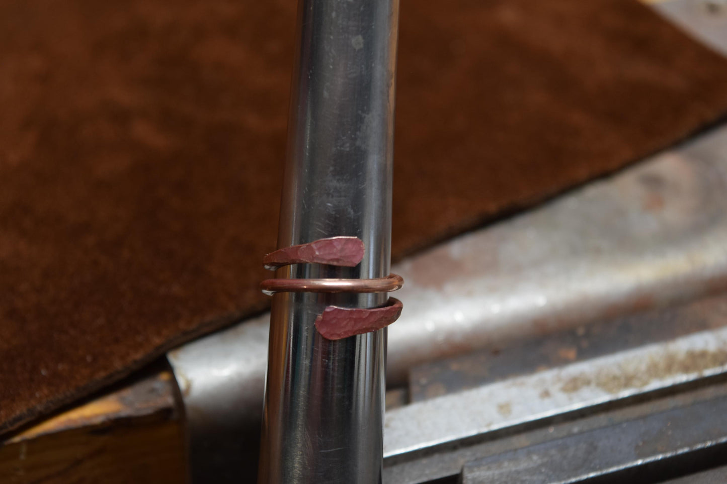 Hand Forged Copper Wrap Ring
